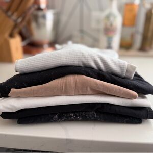 Lululemon Mystery Box Neutral Basic Tee, Tank, Long Sleeve Stack